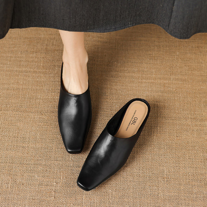 Nerissa Genuine Leather Mules