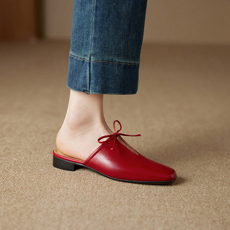 Rosalia Genuine Leather Mules