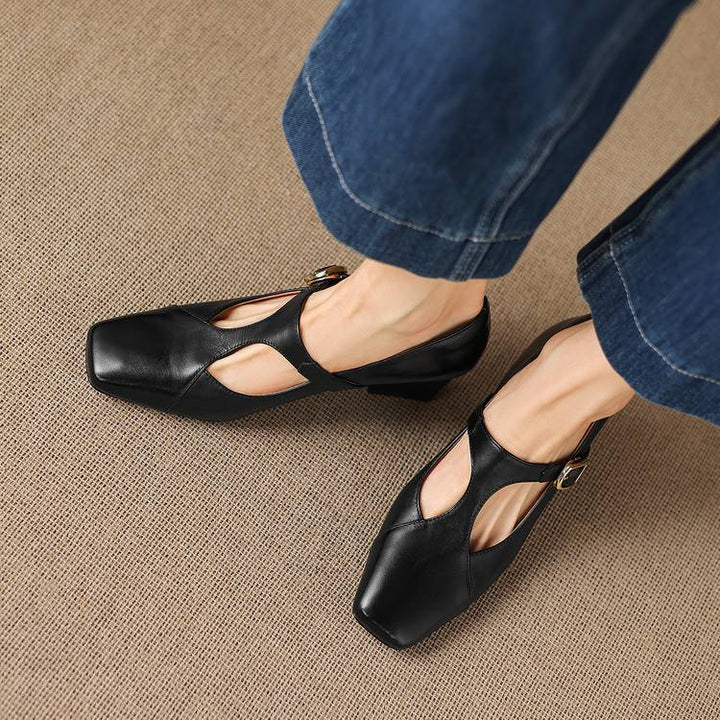 Norina Genuine Leather Heels