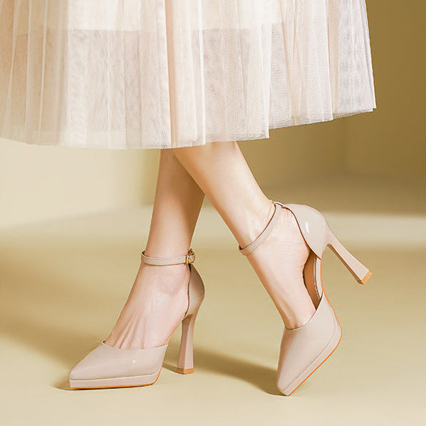 Evette Leather Heels