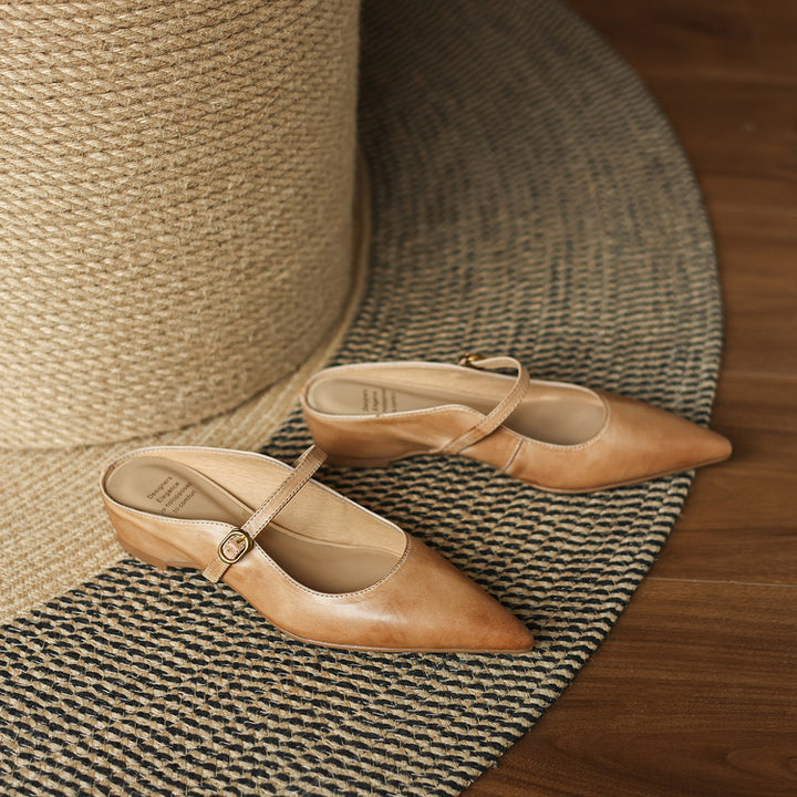 Liora Genuine Leather Mules