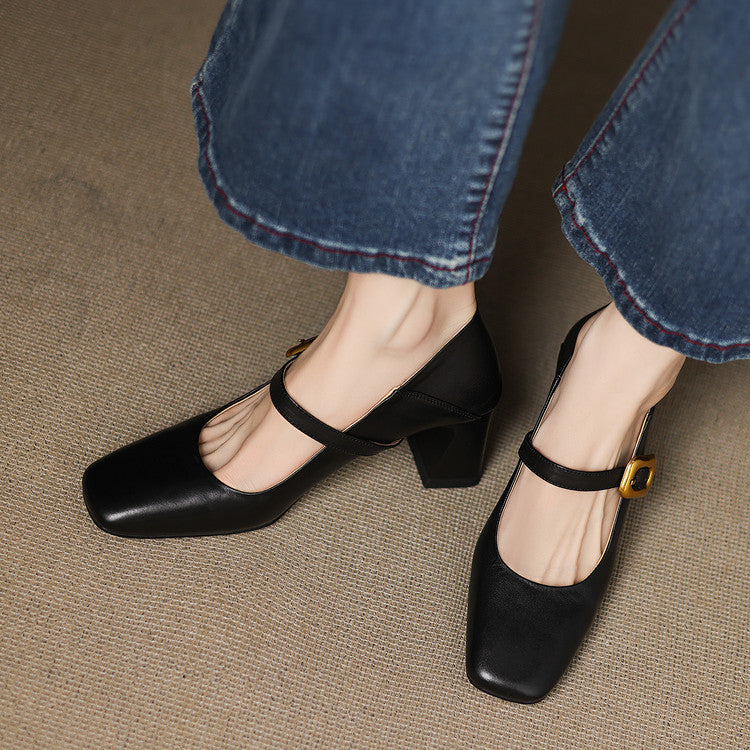 Luna Genuine Leather Heels