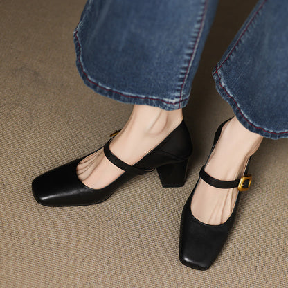 Luna Genuine Leather Heels