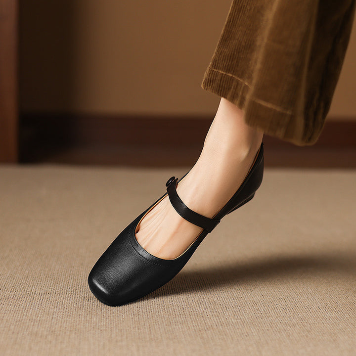 Orelia Genuine Leather Flats