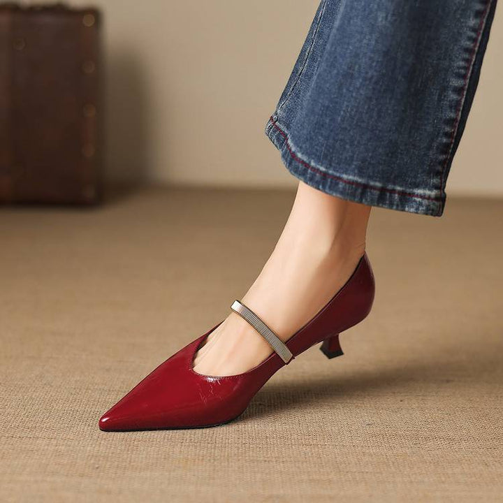 Norah Genuine Leather Heels