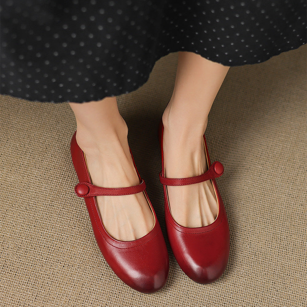 Renata Genuine Leather Flats