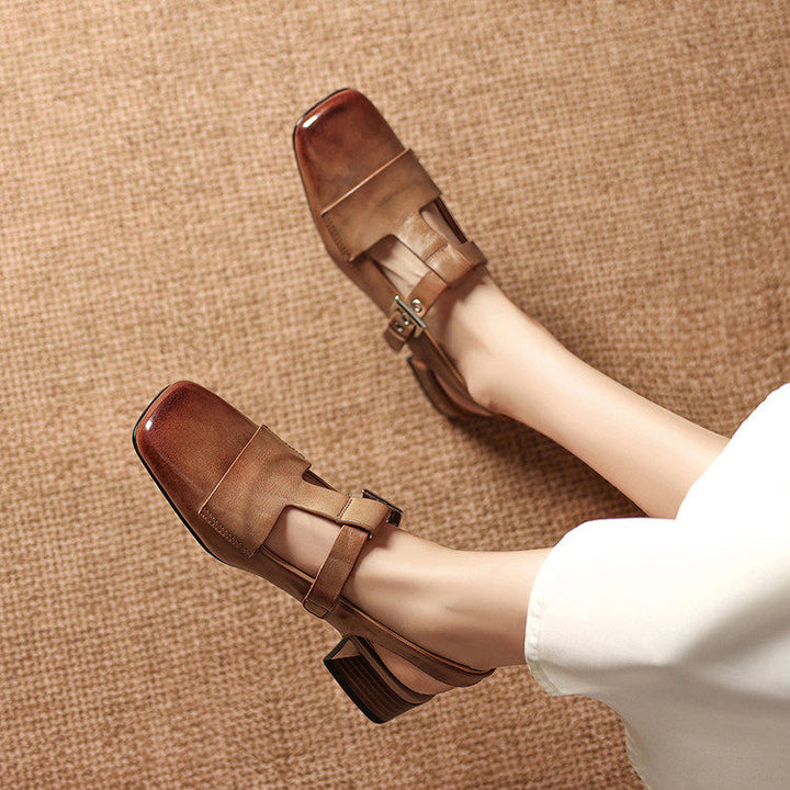 Varetta Genuine Leather Heels