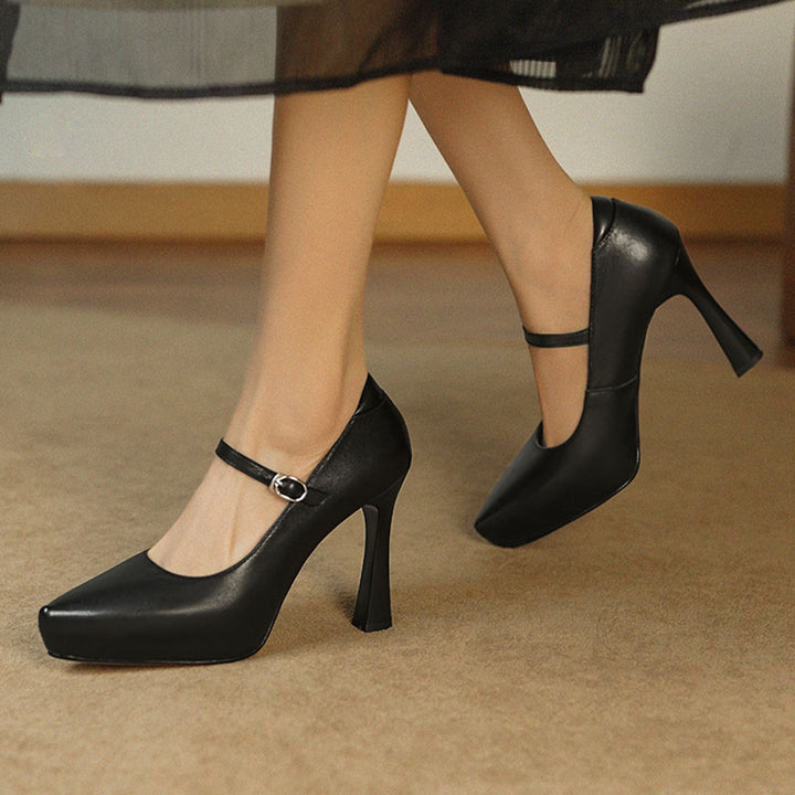 Camille Genuine Leather Heels