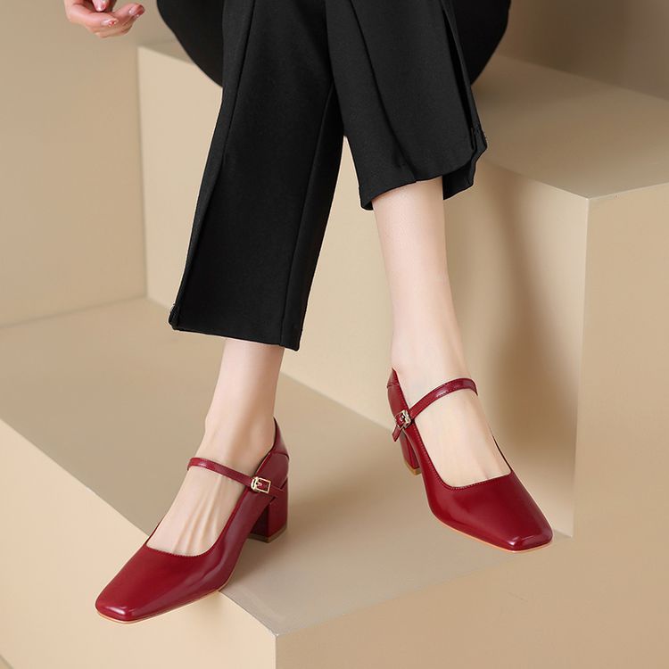 Kristen Genuine Leather Heels