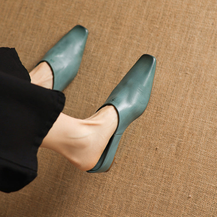 Nerissa Genuine Leather Mules
