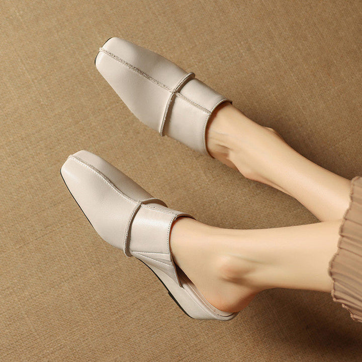 Lucie Genuine Leather Mules
