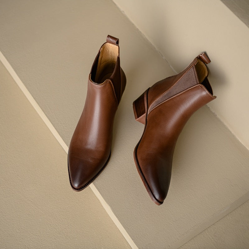 Elloria Genuine Leather Boots