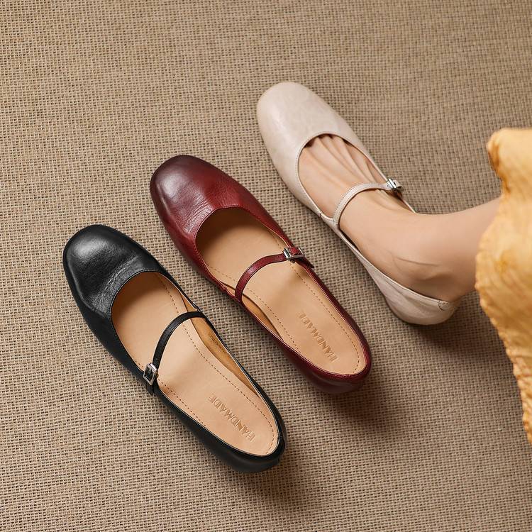 Rose Genuine Leather Flats