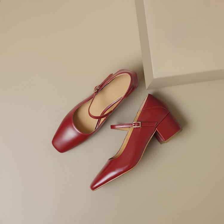 Kristen Genuine Leather Heels