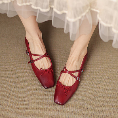 Daphne Genuine Leather Flats