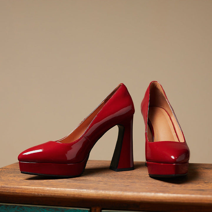 Thea Genuine Leather Heels