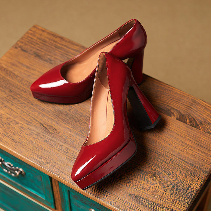 Thea Genuine Leather Heels