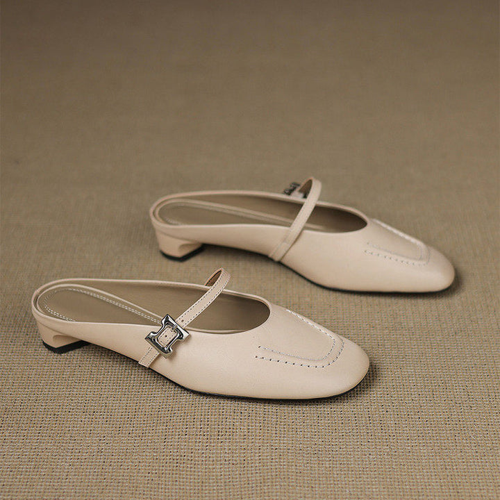 Elira Genuine Leather Mules