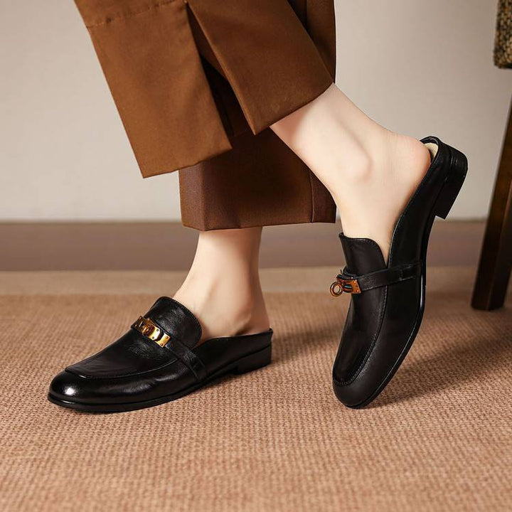 Fiorella Genuine Leather Mules