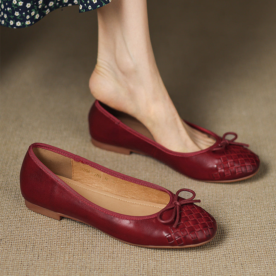 Vara Genuine Leather Flats