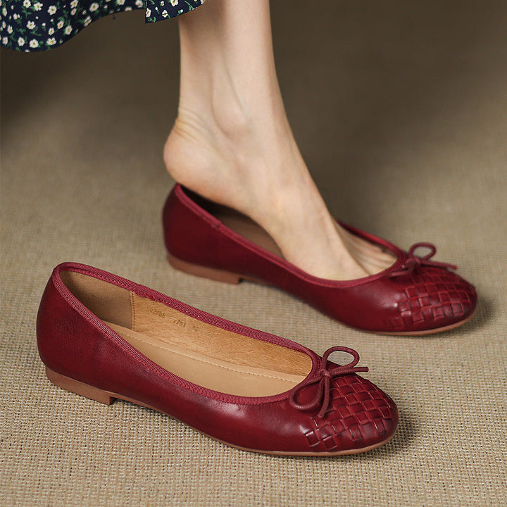 Vara Genuine Leather Flats