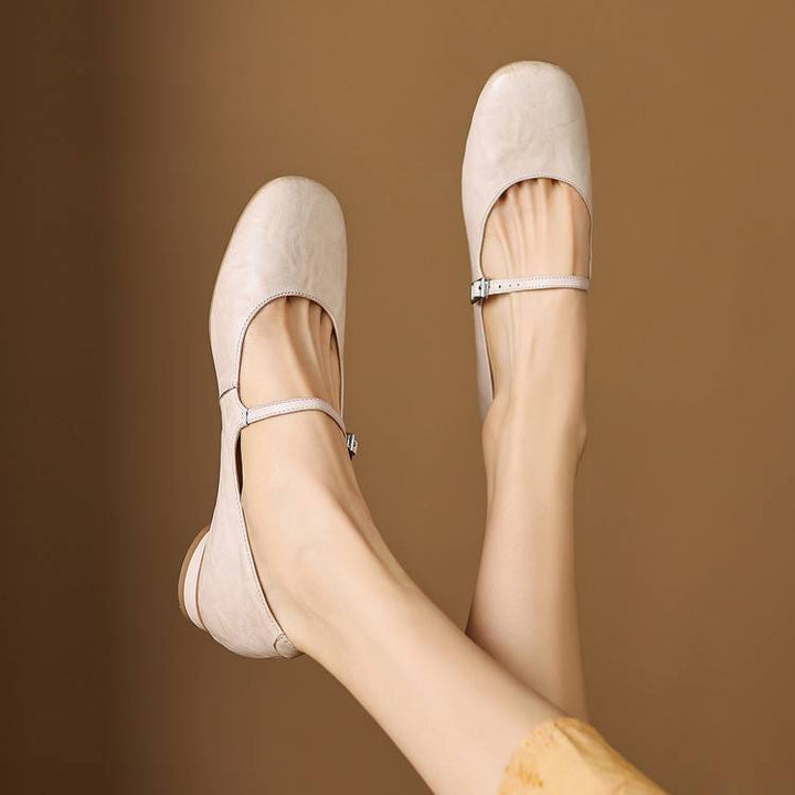 Rose Genuine Leather Flats