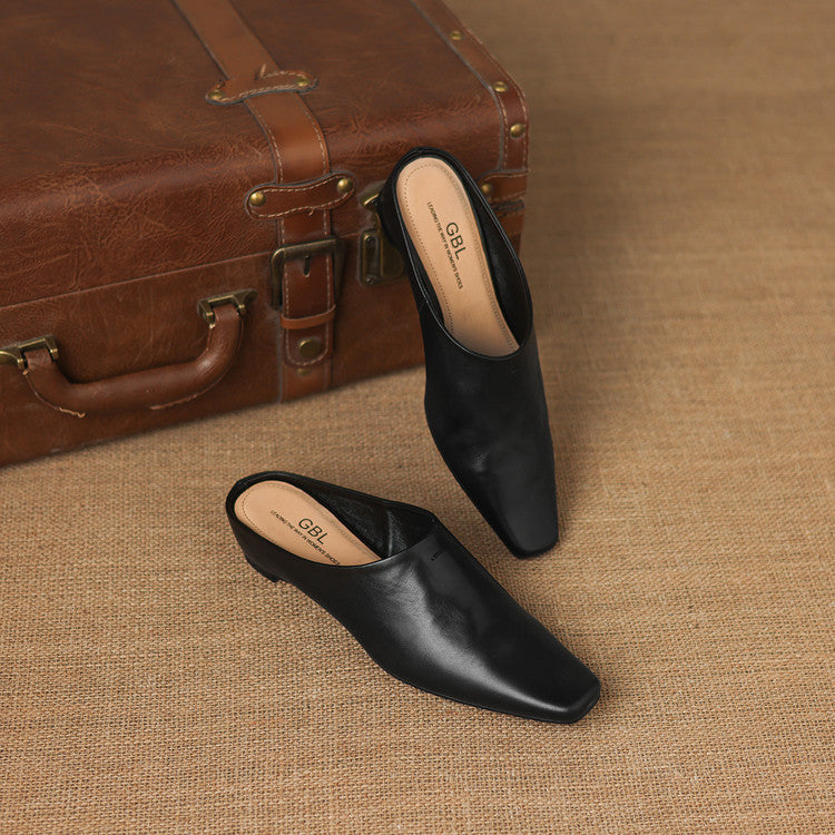 Nerissa Genuine Leather Mules