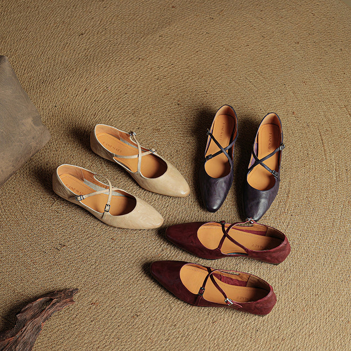 Odessa Genuine Leather Flats