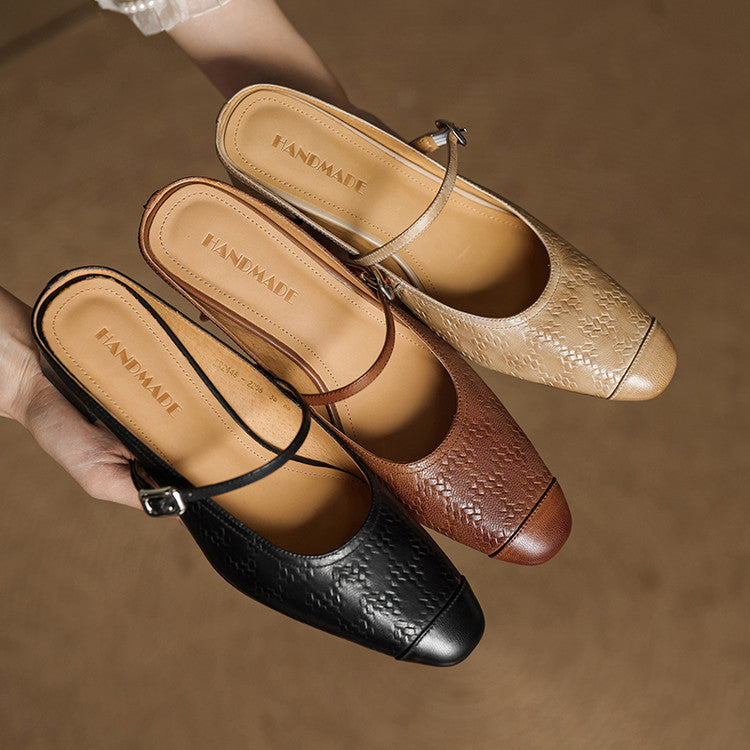 Vivette Genuine Leather Mules