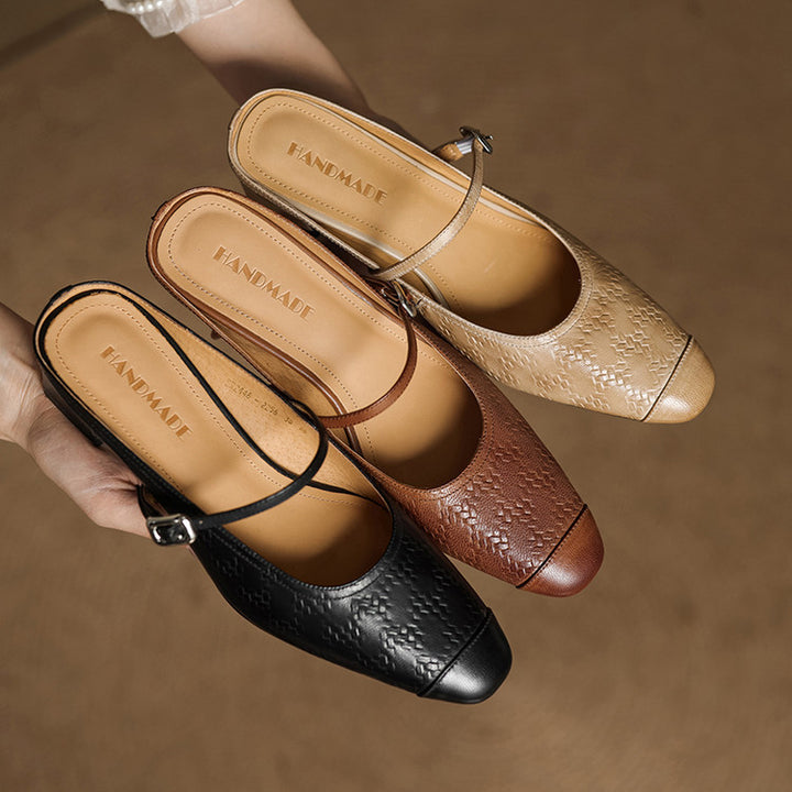Vivette Genuine Leather Mules