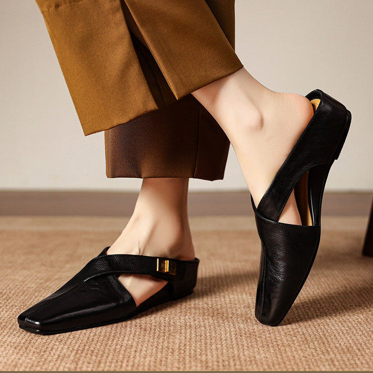 Ravessia Genuine Leather Mules