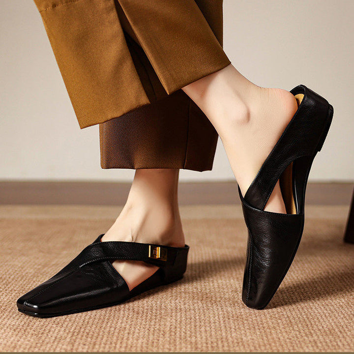 Ravessia Genuine Leather Mules