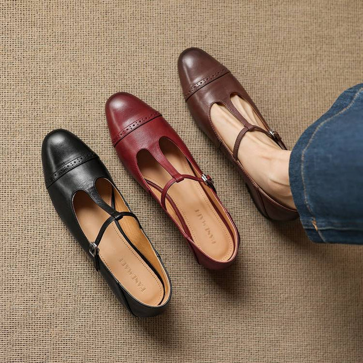 Elina Genuine Leather Flats