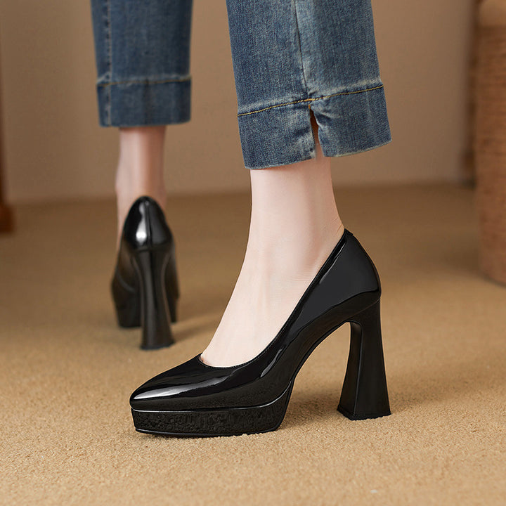 Thea Genuine Leather Heels