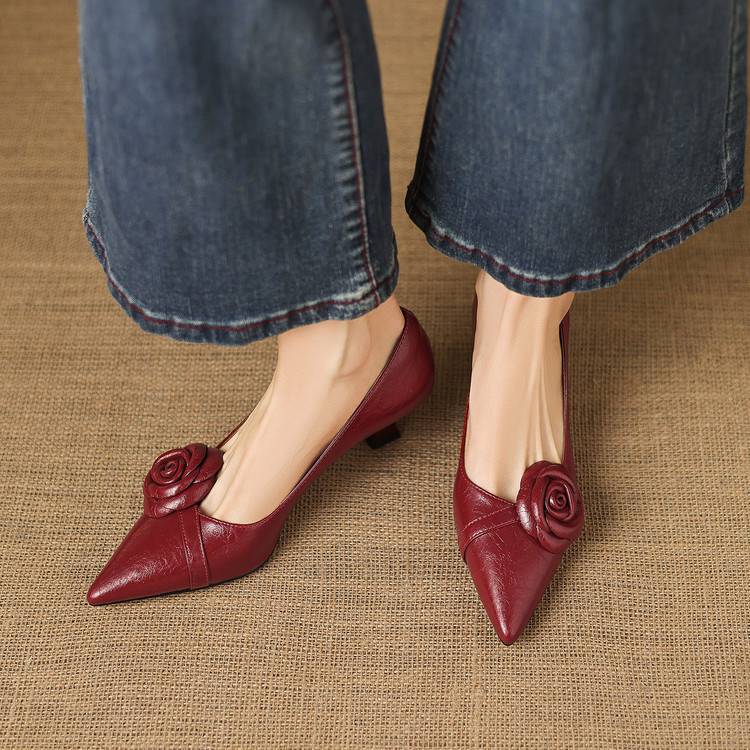 Arisa Genuine Leather Heels