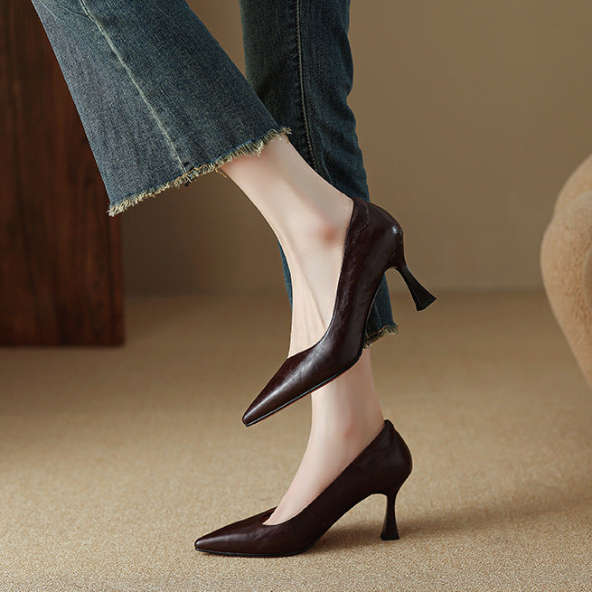 Aurel Genuine Leather Heels