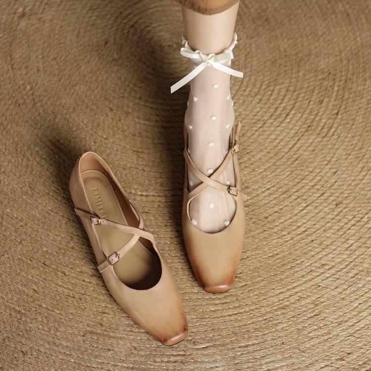 Lavina Genuine Leather Flats