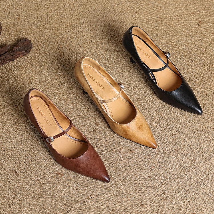 Eva Genuine Leather Heels