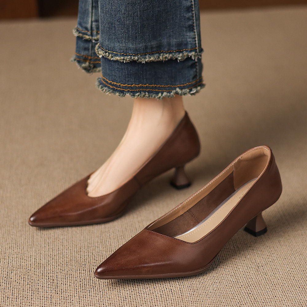 Valeria Genuine Leather Heels
