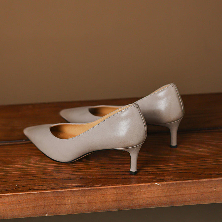 Lenora Genuine Leather Heels
