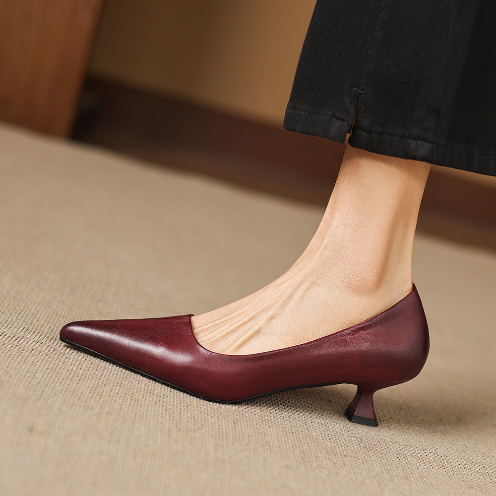 Calina Genuine Leather Heels