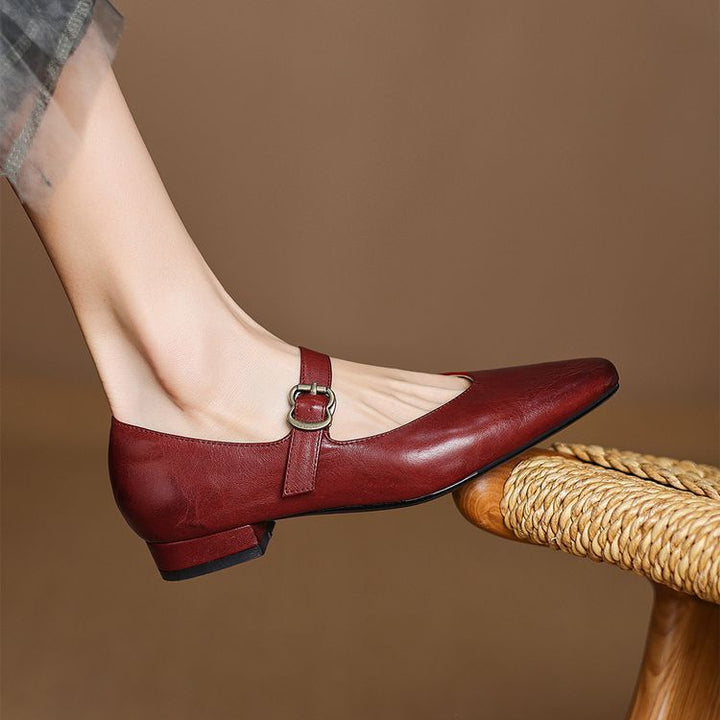 Lila Genuine Leather Flats