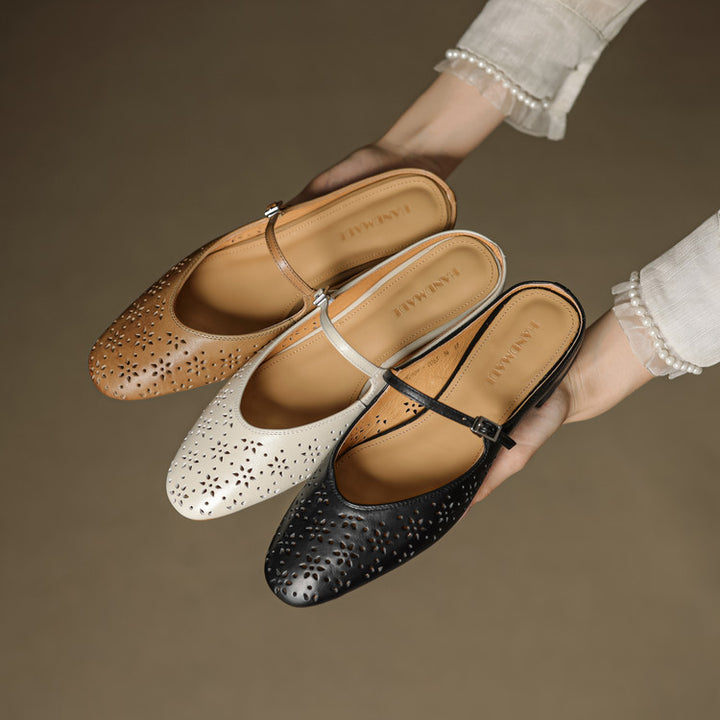 Alina Genuine Leather Mules