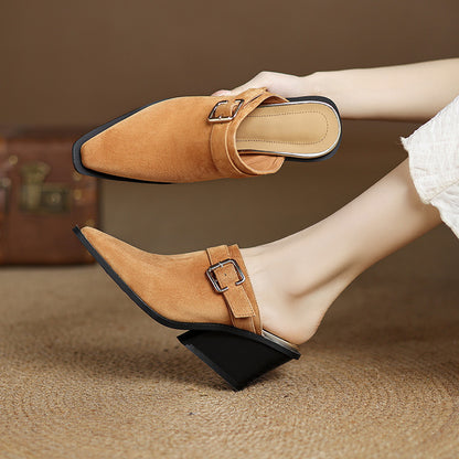 Noellea Suede Heeled Mules