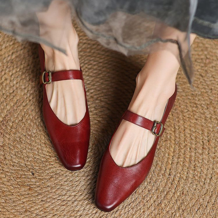 Lila Genuine Leather Flats
