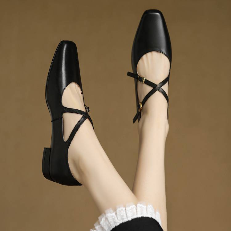 Lavina Genuine Leather Flats