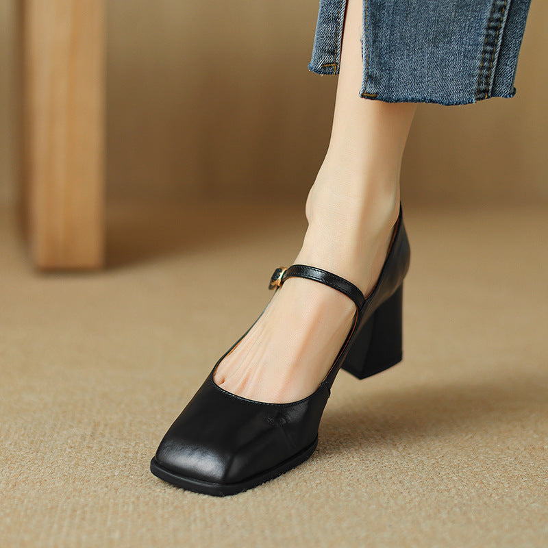 Roselle Genuine Leather Heels
