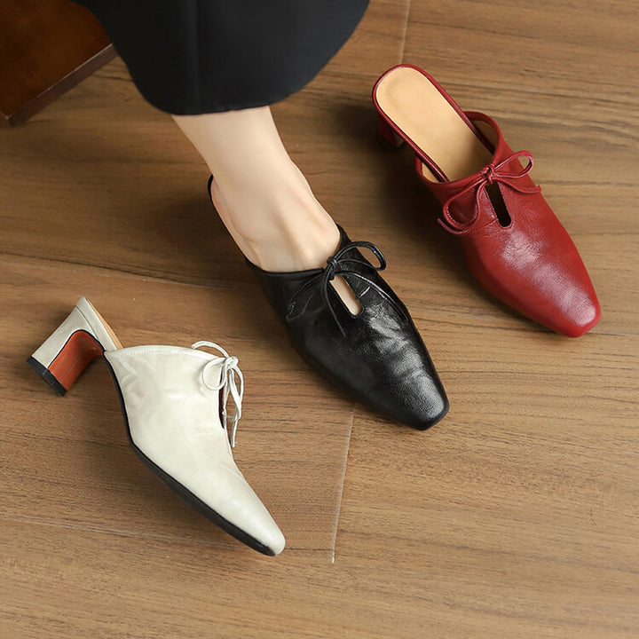 Vionetta Genuine Leather Mules