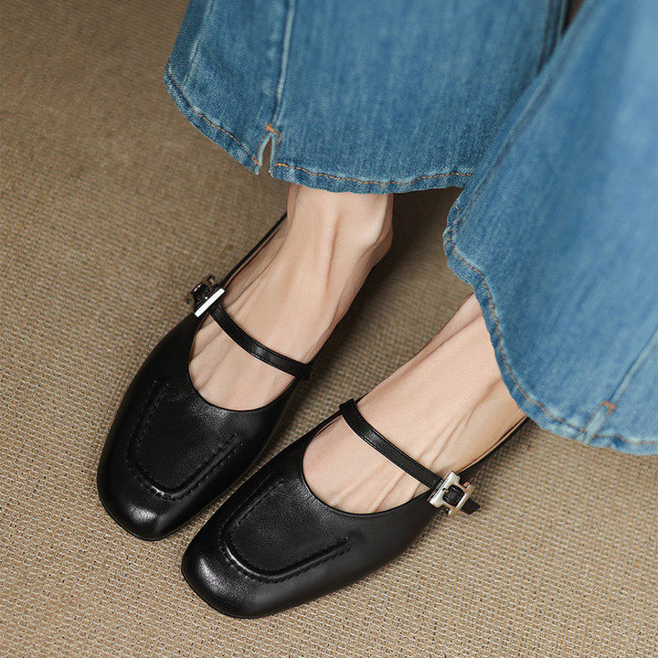 Elira Genuine Leather Mules