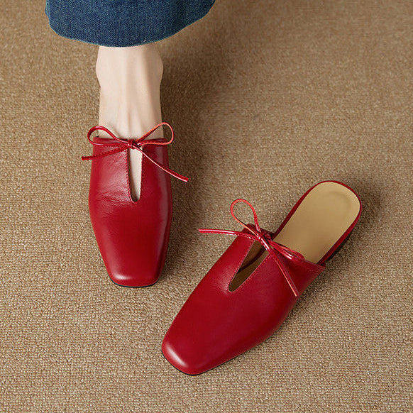 Rosalia Genuine Leather Mules